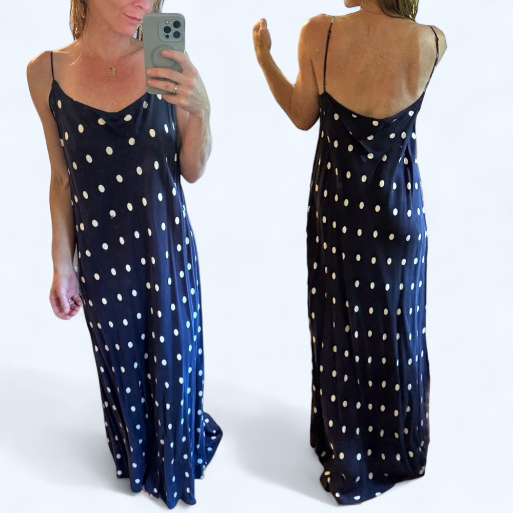 J. Crew Blue Sleeveless Spaghetti Strap Sundress